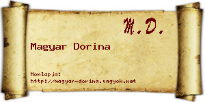 Magyar Dorina névjegykártya