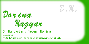 dorina magyar business card